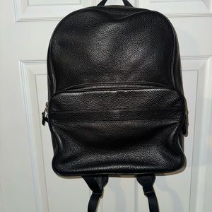 Coach Black Pebbled Leather Backpack